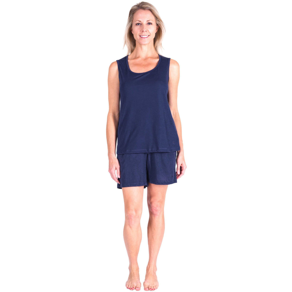 WOMEN'S MOISTURE WICKING SCOOP TANK SHORT SET