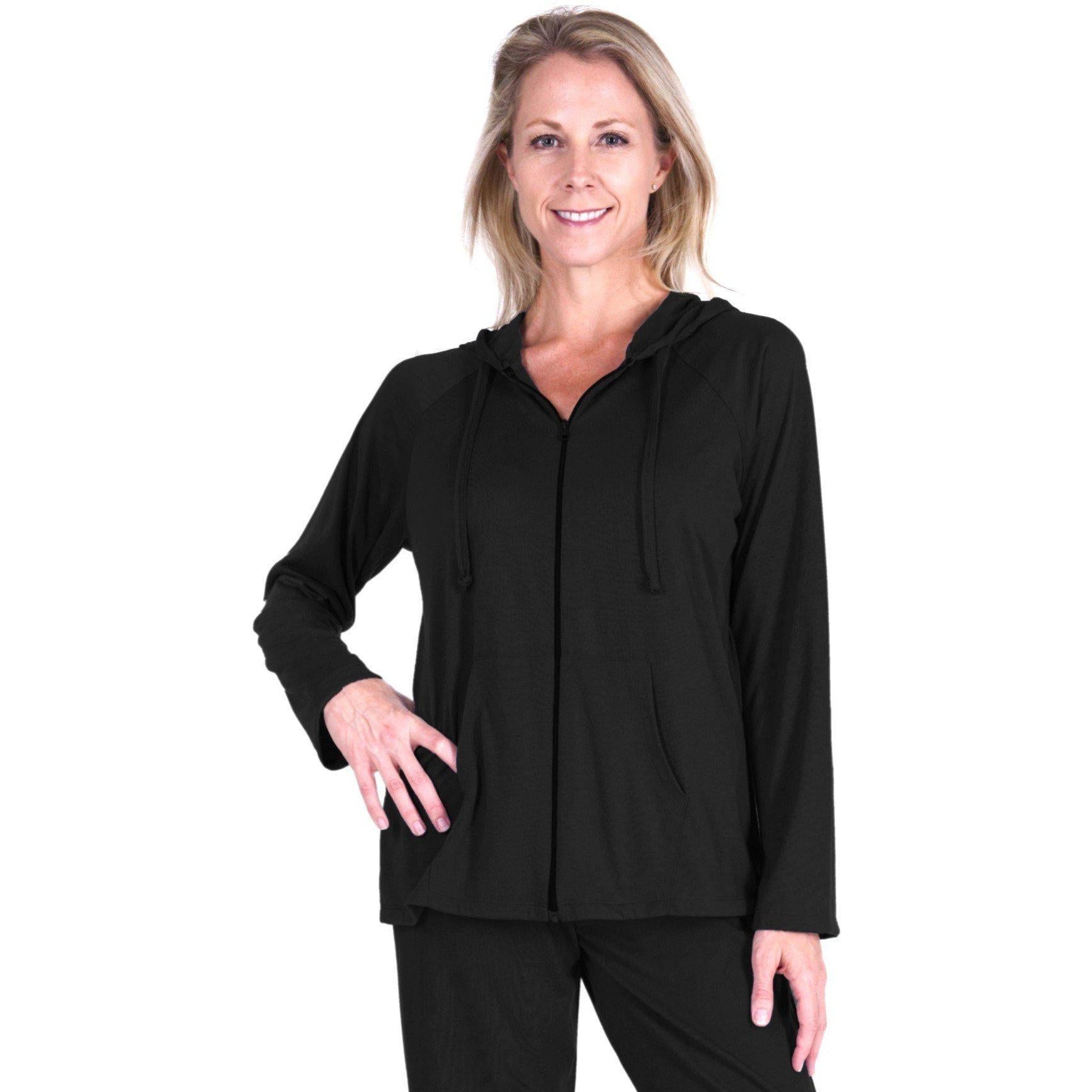 WOMEN'S MIX AND MATCH MOISTURE WICKING ZIP HOODIE LOUNGE JACKET