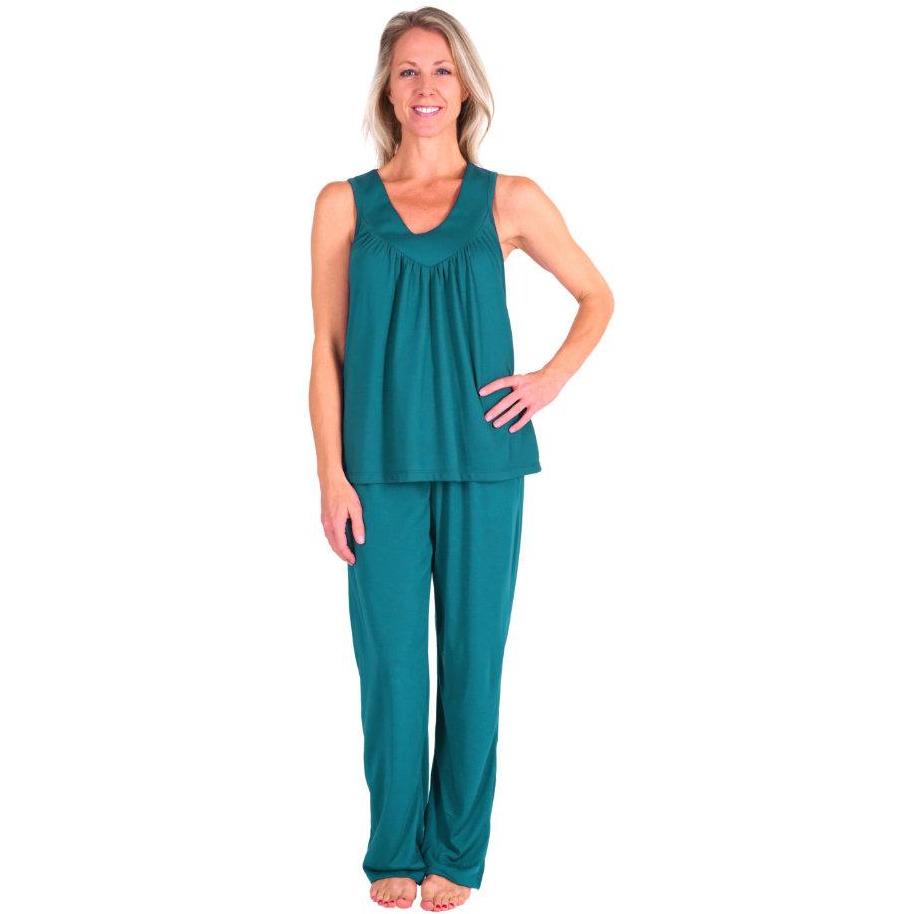 MOISTURE WICKING GATHERED TANK PJ SET