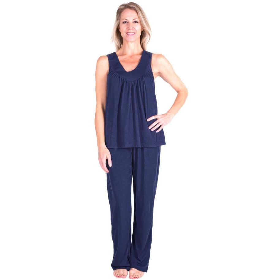MOISTURE WICKING GATHERED TANK PJ SET