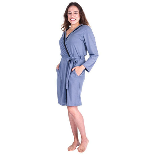 LACE ACCENT MOISTURE WICKING ROBE