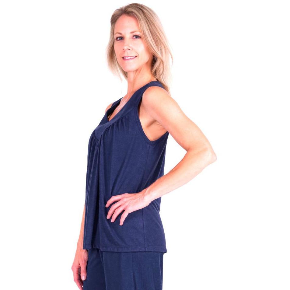 MIX AND MATCH MOISTURE WICKING GATHERED TANK 