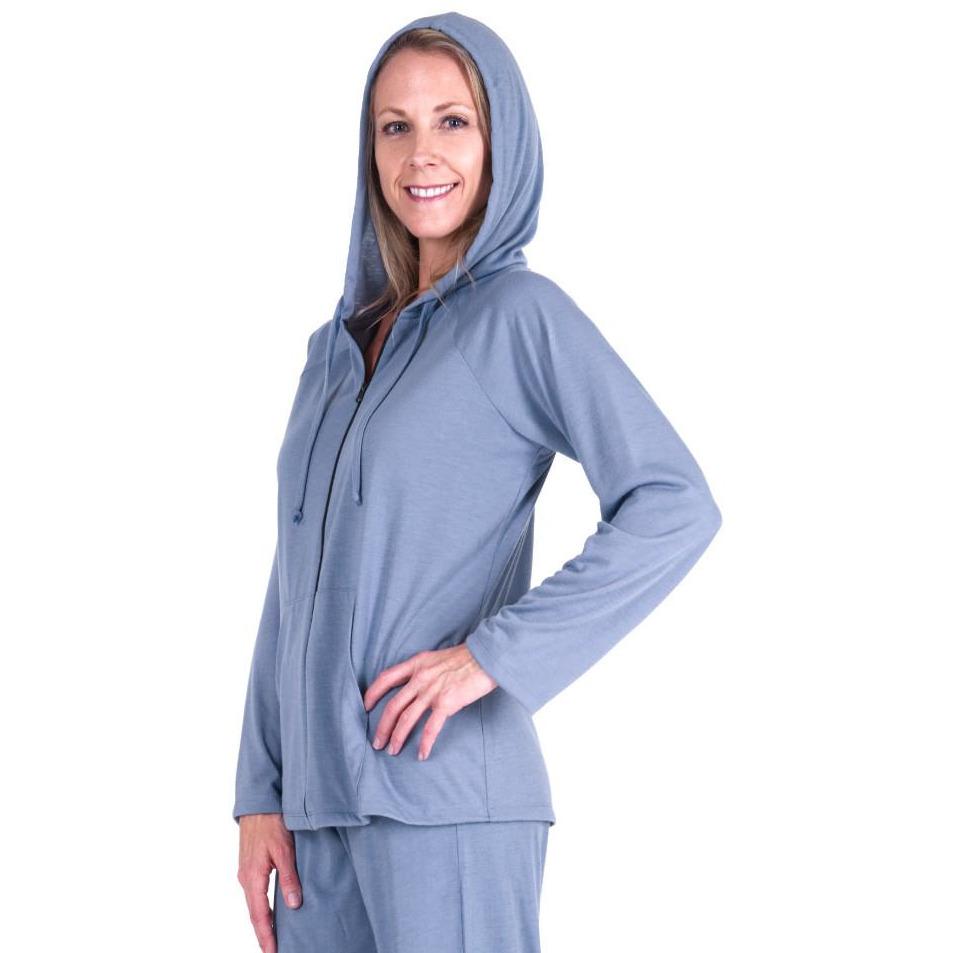 MIX AND MATCH MOISTURE WICKING  ZIP HOODIE LOUNGE JACKET 