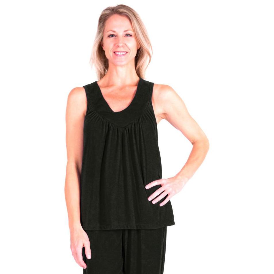 MIX AND MATCH MOISTURE WICKING GATHERED TANK 