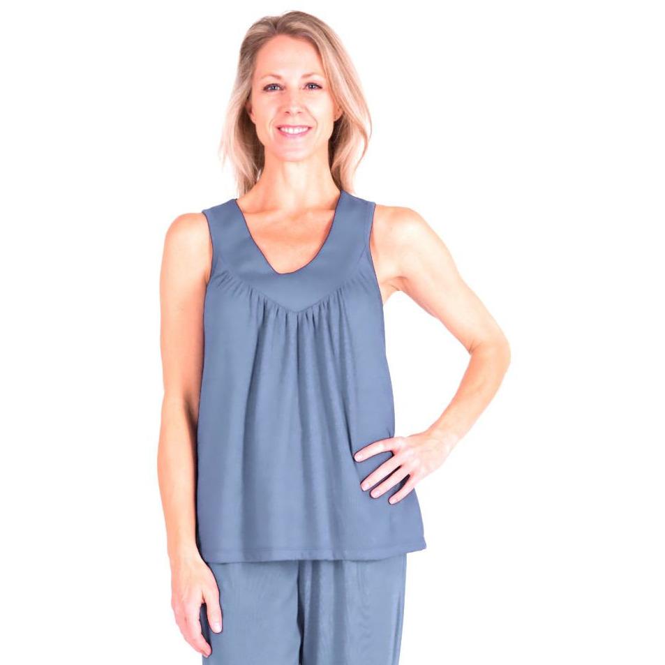 MIX AND MATCH MOISTURE WICKING GATHERED TANK 