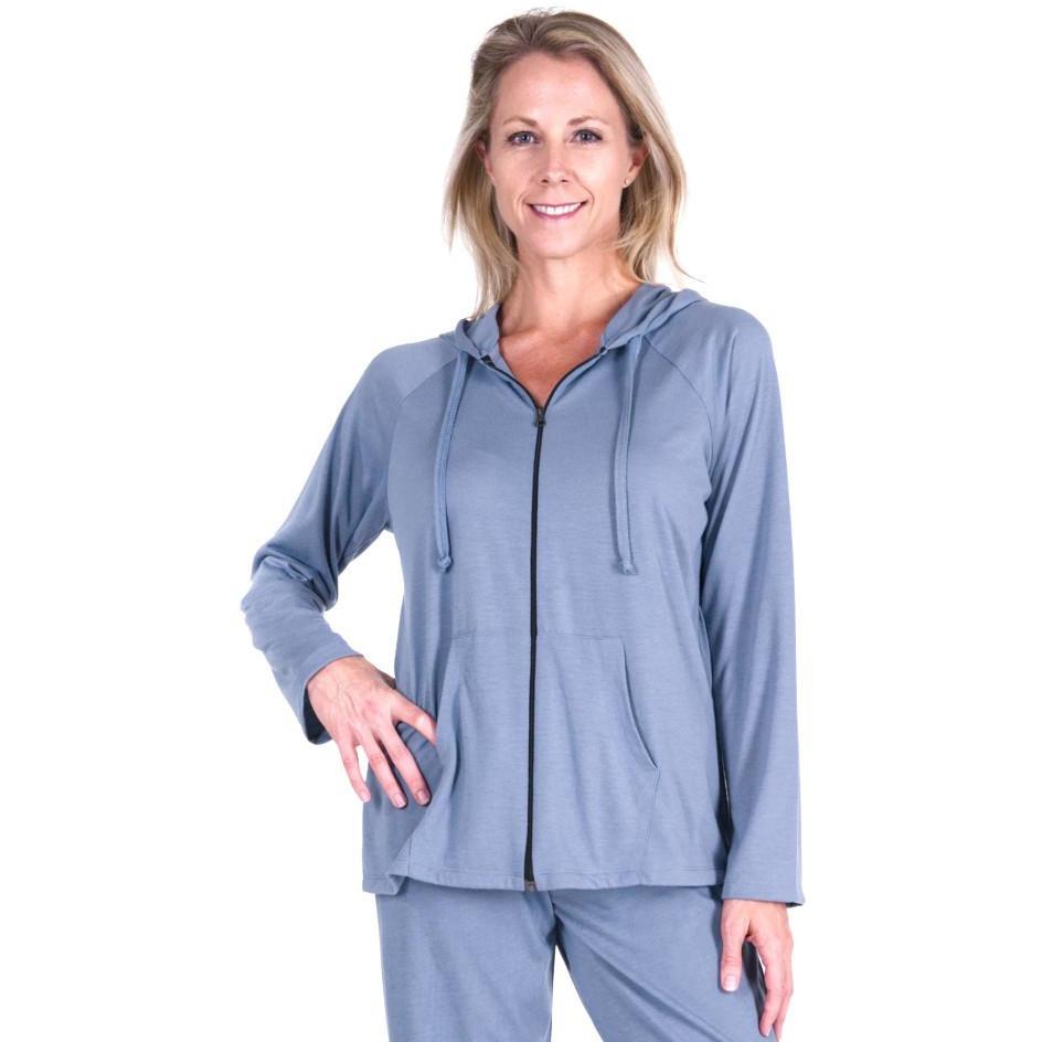 MIX AND MATCH MOISTURE WICKING  ZIP HOODIE LOUNGE JACKET 