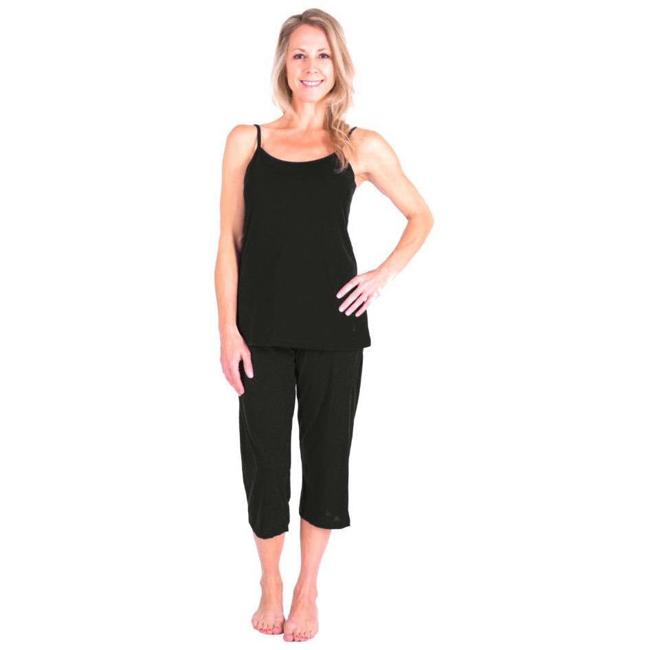 MOISTURE WICKING CAMI CAPRI PAJAMA SET 