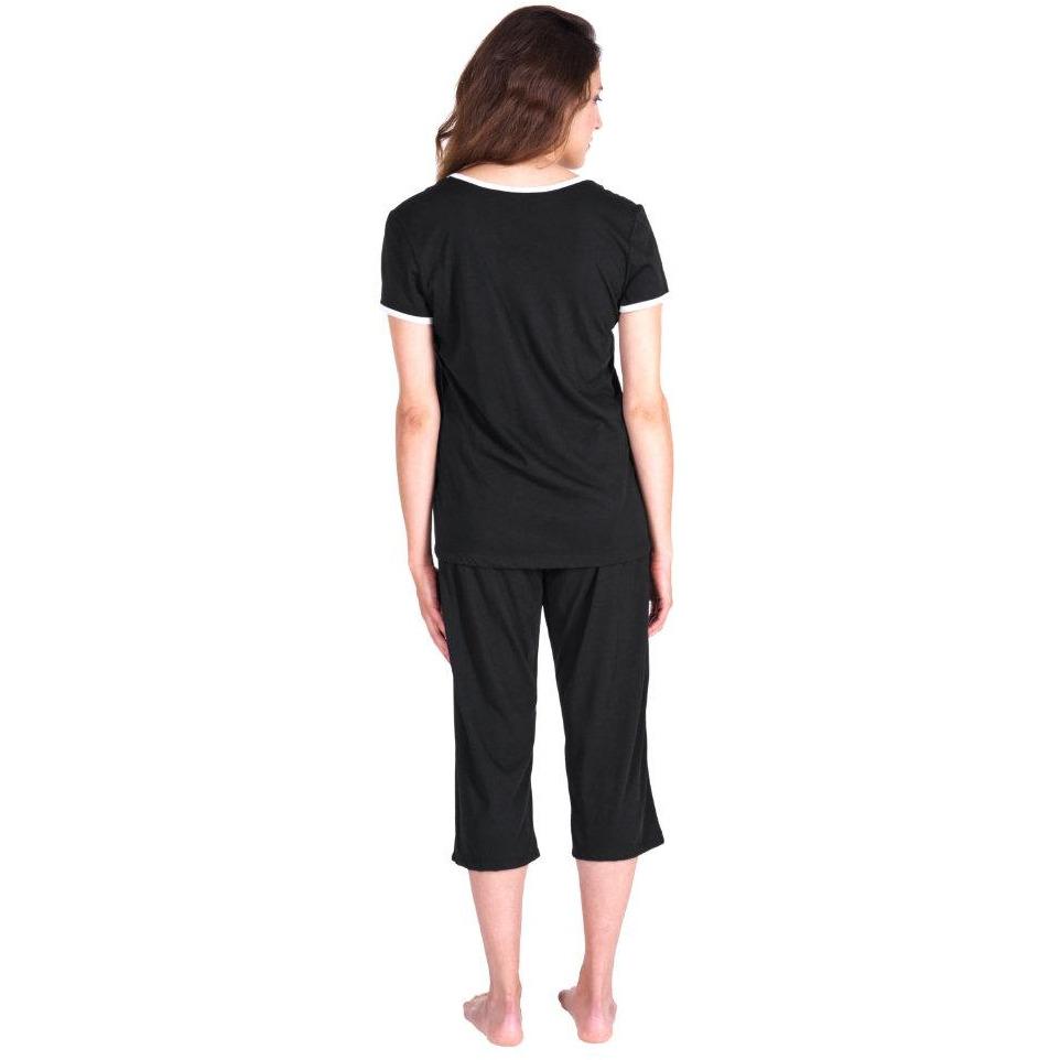 MOISTURE WICKING PLEATED T-SHIRT CAPRI SET