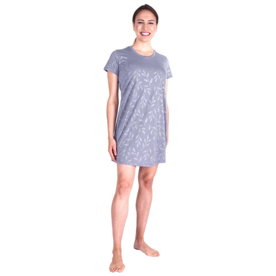 MOISTURE WICKING SCOOP NECK NIGHTSHIRT/COVER-UP