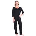 MOISTURE WICKING SCOOP NECK PAJAMA SET -3/4 SLEEVES