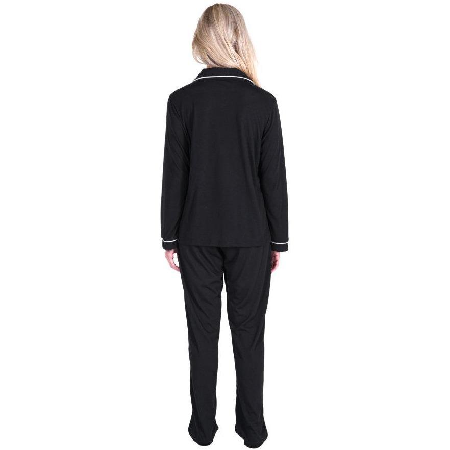 MOISTURE WICKING SOPHIA BUTTON FRONT PAJAMA SET 