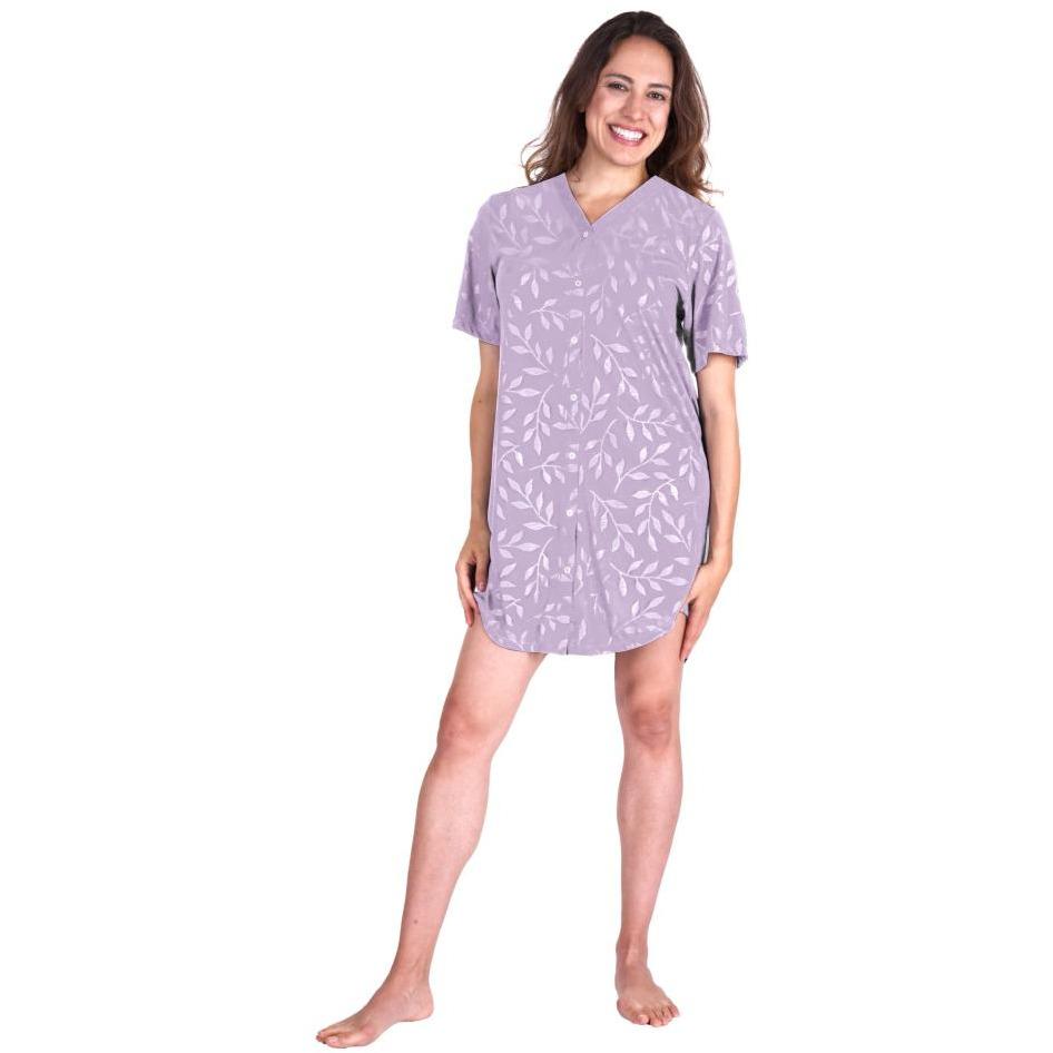 NEW MOISTURE WICKING SNAP FRONT NIGHTSHIRT