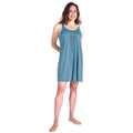 PLEATED FRONT MOISTURE WICKING SLEEVELESS NIGHTGOWN