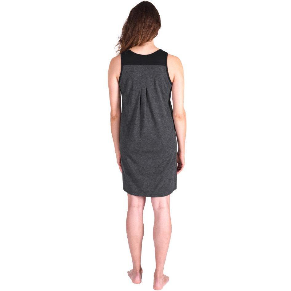 PLEATED FRONT MOISTURE WICKING SLEEVELESS NIGHTGOWN