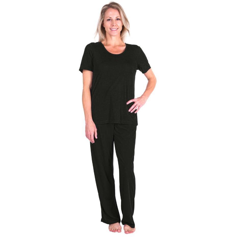 MOISTURE WICKING SCOOP NECK PAJAMA SET 