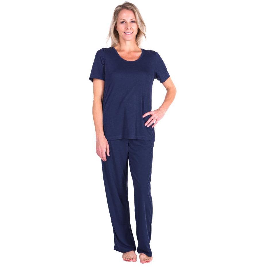 MOISTURE WICKING SCOOP NECK PAJAMA SET 