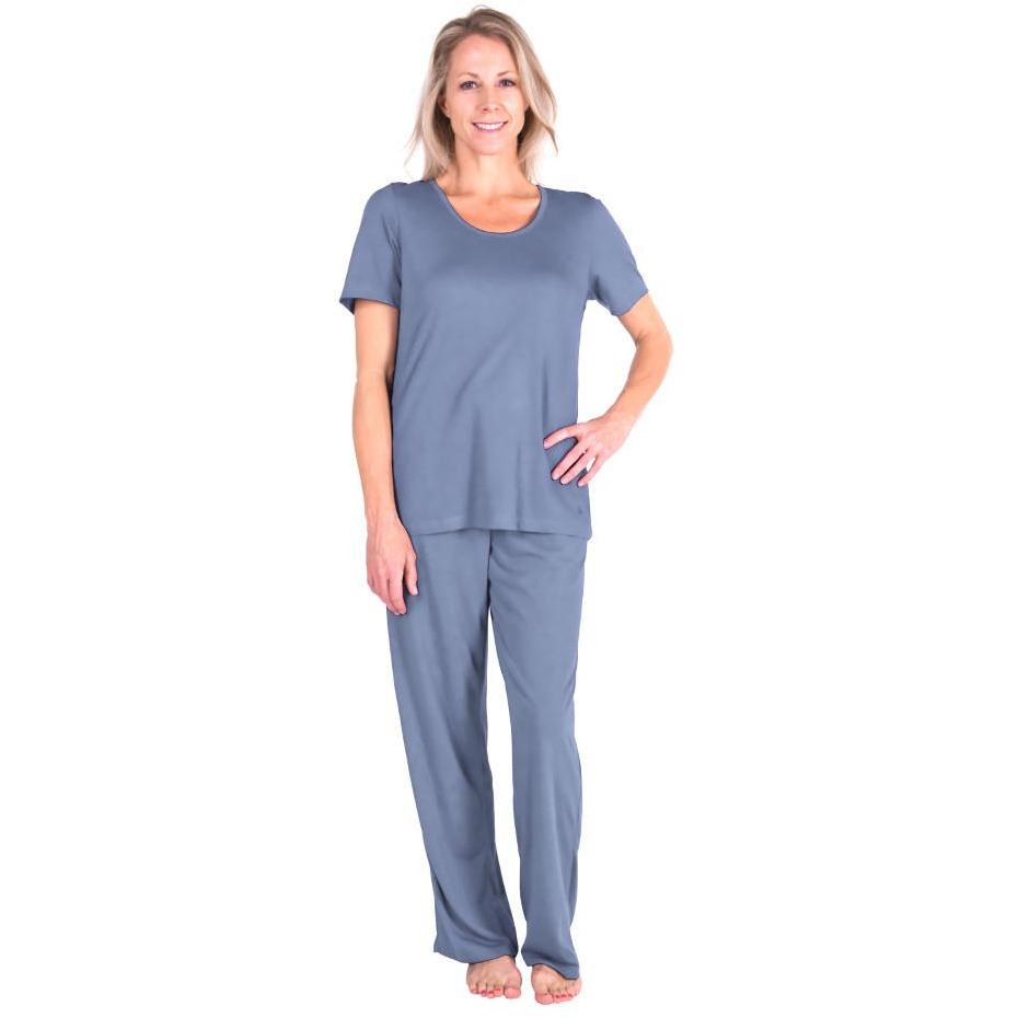 MOISTURE WICKING SCOOP NECK PAJAMA SET 