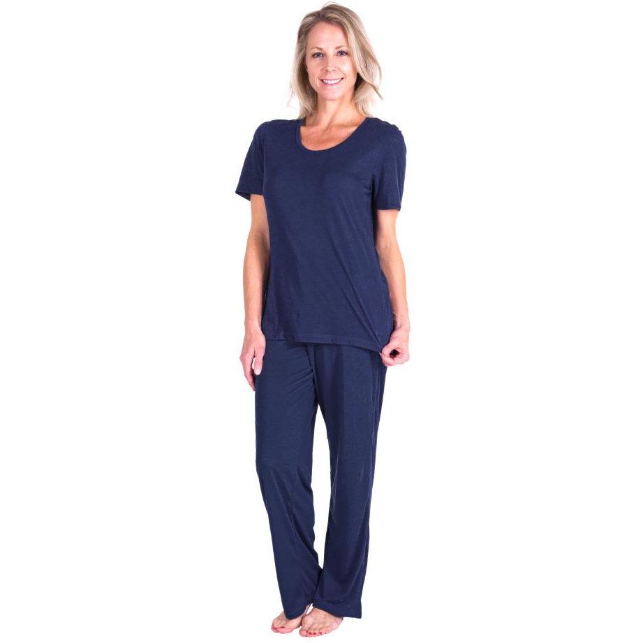 MOISTURE WICKING SCOOP NECK PAJAMA SET 