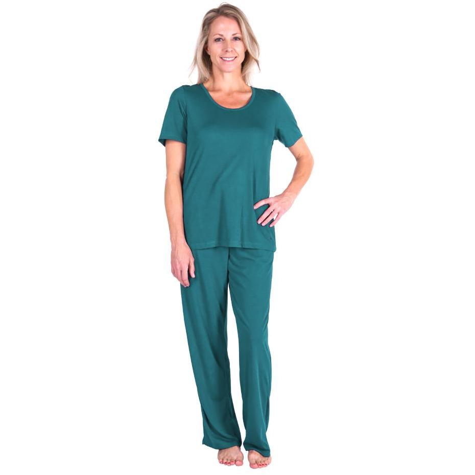 MOISTURE WICKING SCOOP NECK PAJAMA SET 