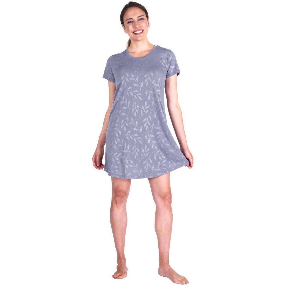 MOISTURE WICKING SCOOP NECK NIGHTSHIRT/COVER-UP