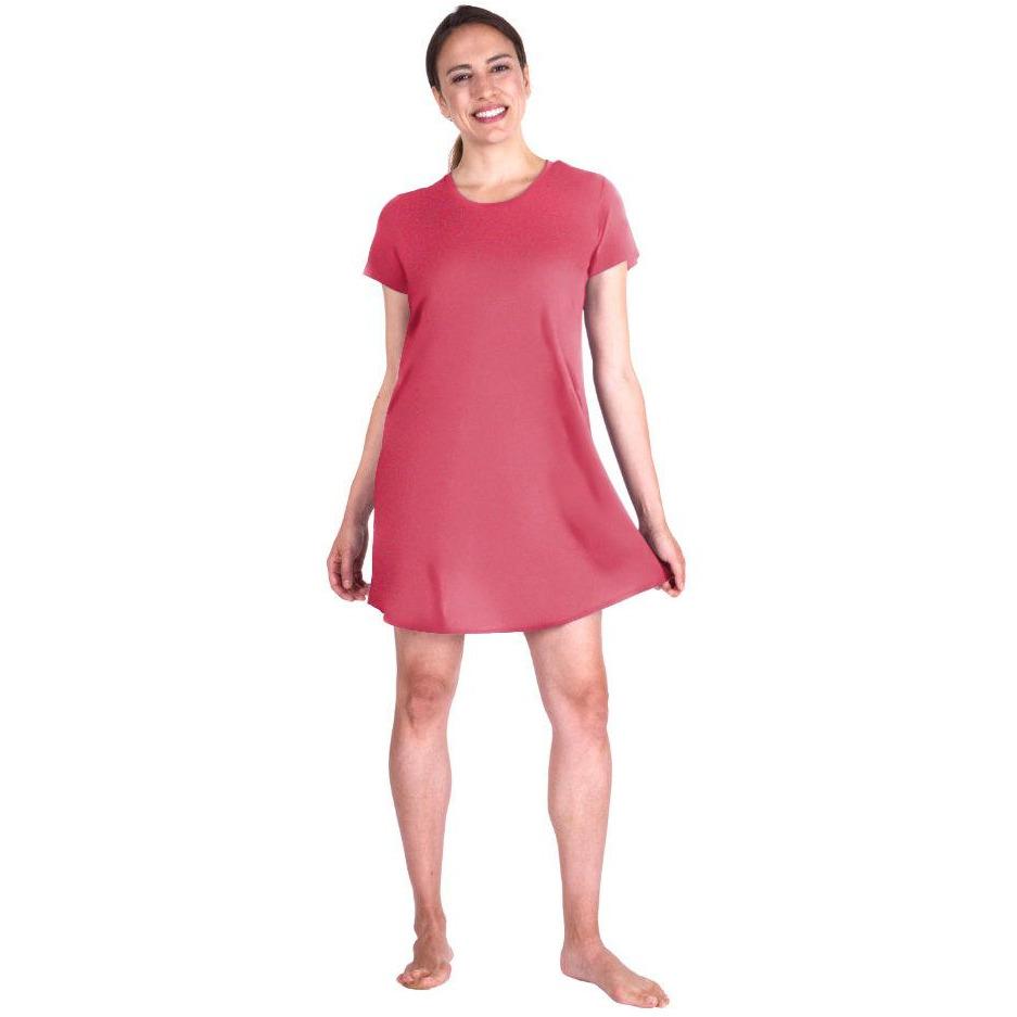 MOISTURE WICKING SCOOP NECK NIGHTSHIRT/COVER-UP